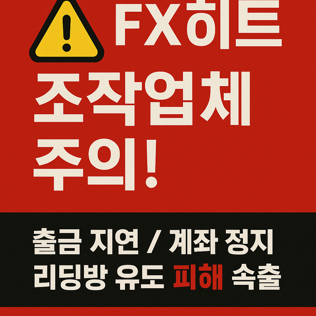 FX히트 조작 경고